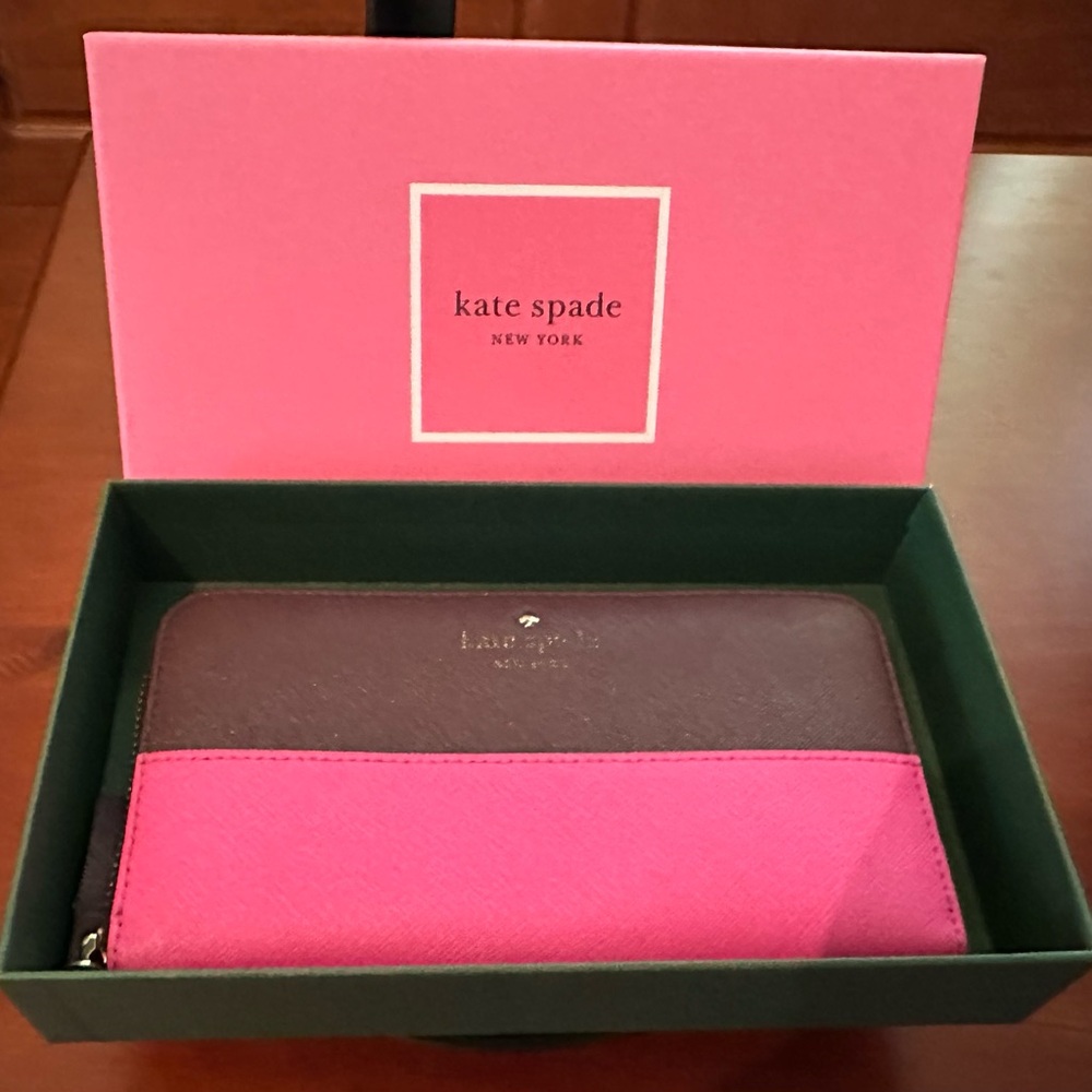 Kate Spade Pink and Brown Key Holder